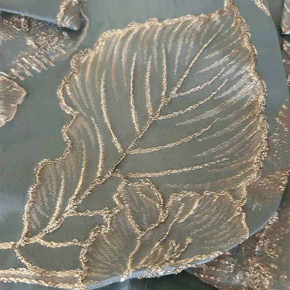 Chic Women's Blue and Cream Colored Pantsuit. Quite beautiful raised baroque. - Picture 13 of 14